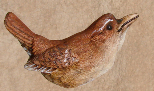 woodburned painted wren by Orchid Davis